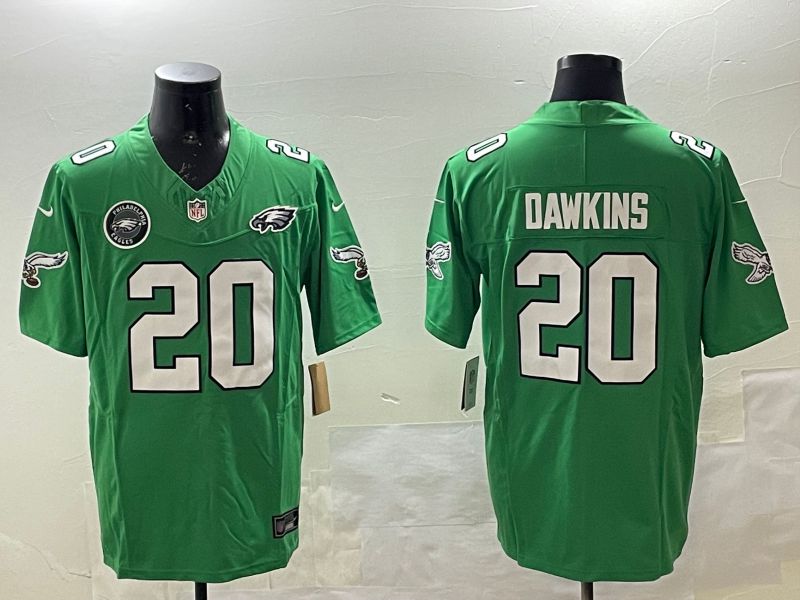 Men Philadelphia Eagles #20 Dawkins Green three generations 2025 Nike Vapor Limited NFL Jersey style 5->philadelphia eagles->NFL Jersey